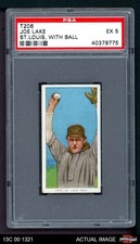 1909 T206 Joe Lake St. Louis & Ball In Hand Browns VARIATION PSA 5 - EX