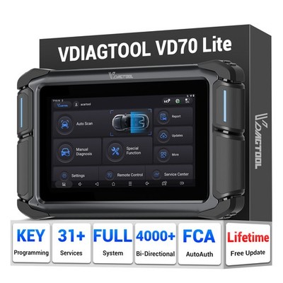 VDIAGTOOL VD70 Lite Automotive OBDII Scanner Bidirectional Scan Tool 31+ Resets 