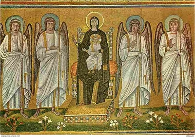 Carte Postale - Art - Peinture Religieuse - Ravenna - Basilique de S Apollinaire - Photo 1/2
