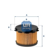 Kraftstofffilter UFI 26.688.00 Filtereinsatz für PEUGEOT COROLLA FIAT CITROËN 7B