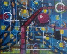 Multiverse, Acrylic Painting - 16x20 Hand Painted Artwork on Canvas