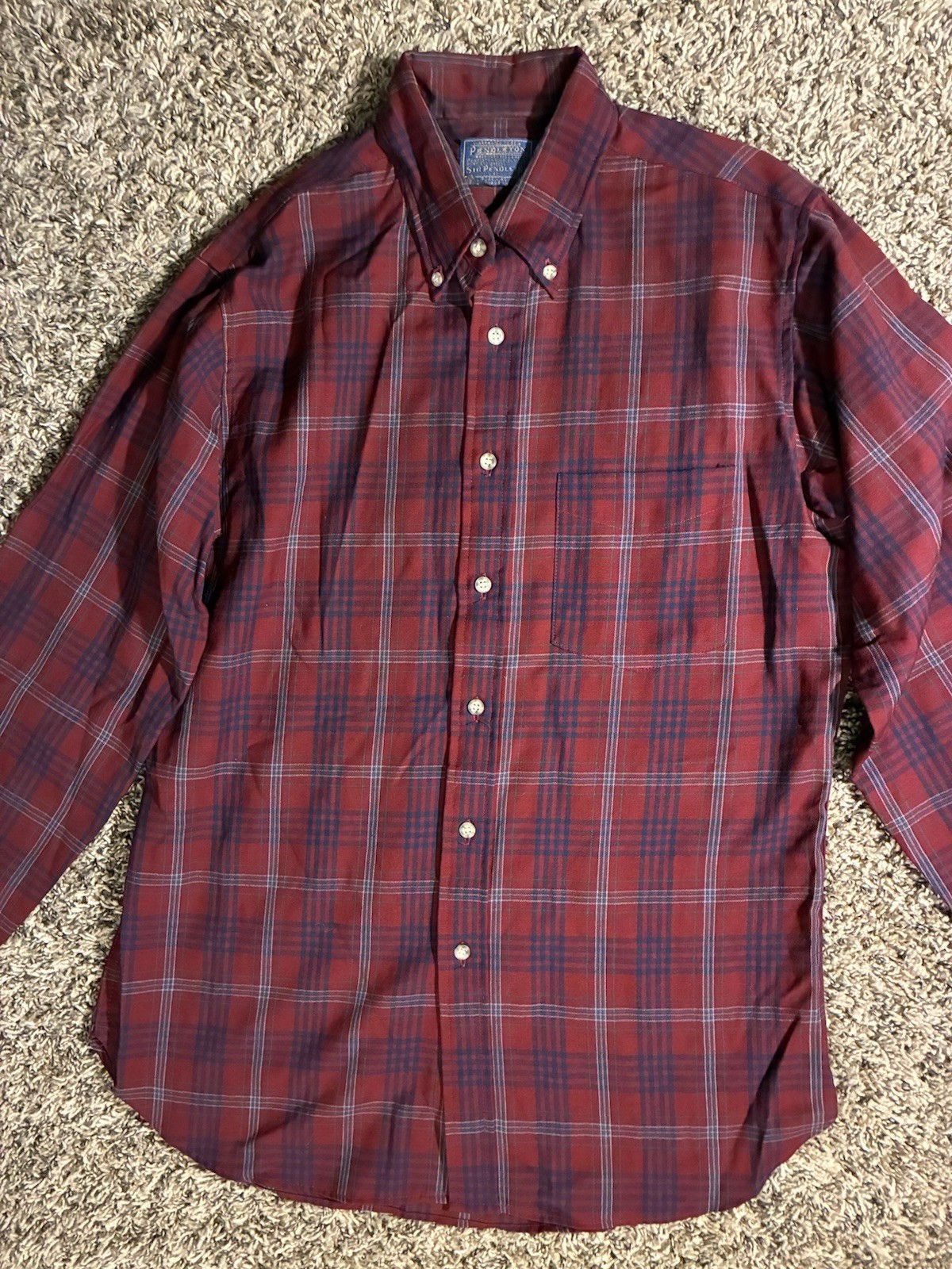 VTG Pendleton Long Sleeve Button Down Tartan Wool… - image 4