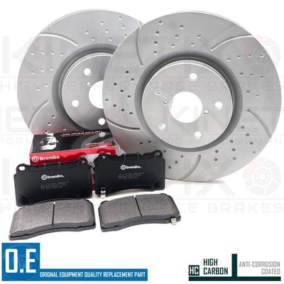 FÜR SUBARU IMPREZA 2.0 WRX STi (GD) GERILLT BREMSSCHEIBEN BELÄGE VORNE 326mm