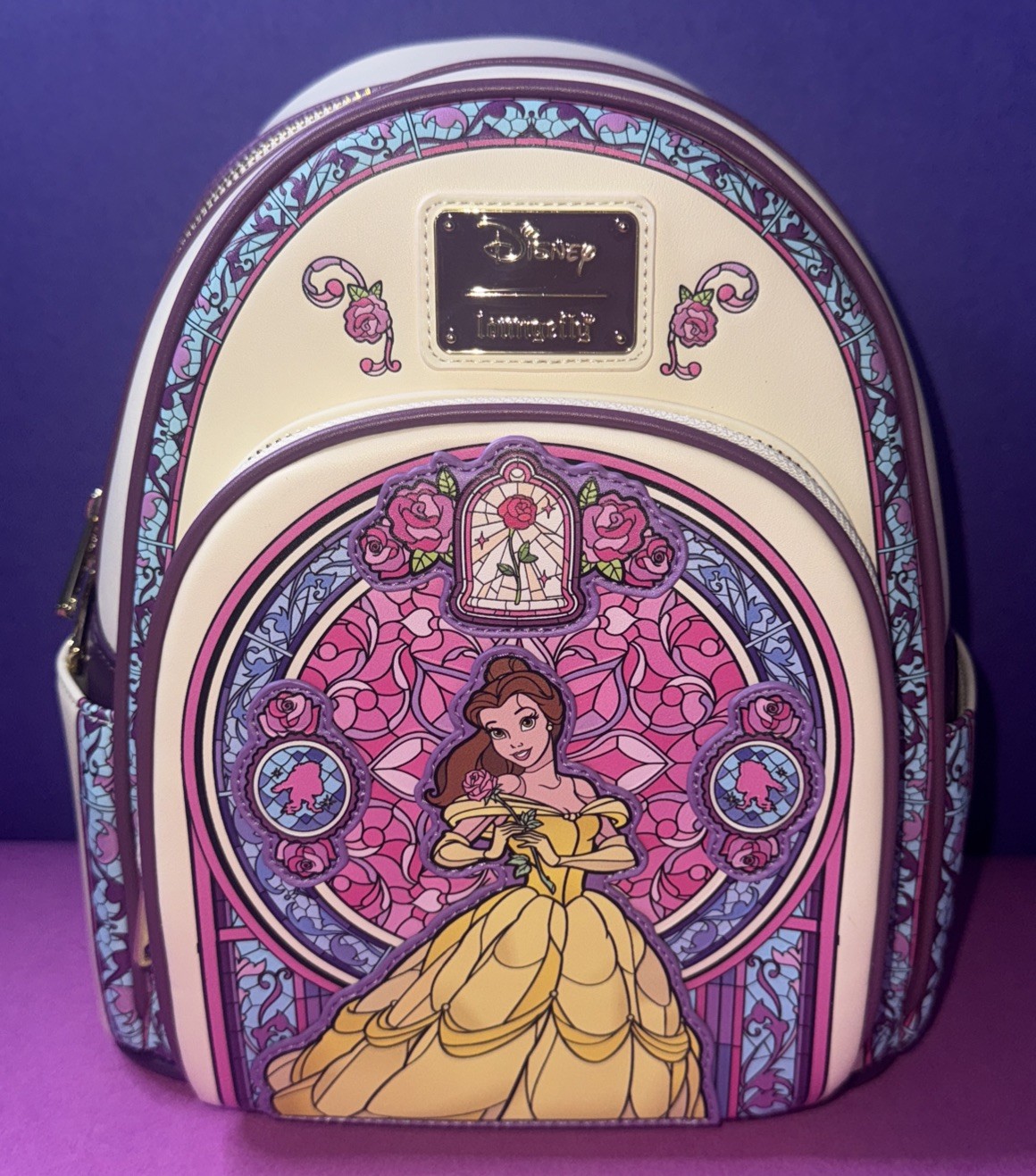 Loungefly Disney Beauty and the Beast Belle Stained Glass  display picture 2