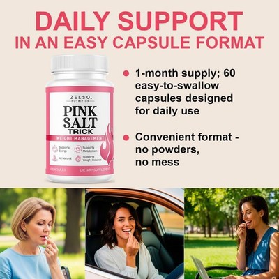 Pink Salt Weight Trick Capsules, Energy & Metabolism Support,180 Ct, 3 Pack  | eBay