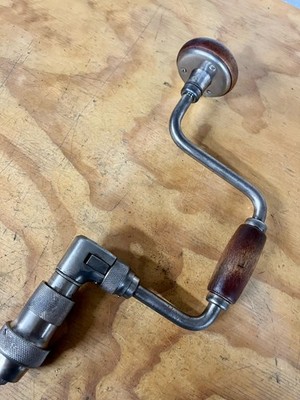 Vintage Craftsman Lion Brace By Millers Falls Bit Brace Hand Drill, Leland Jaws!