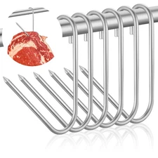 6pcs Pit Barrel Cooker Meat Hooks, Stainless Steel Smoker Hooks for Smoking, ...