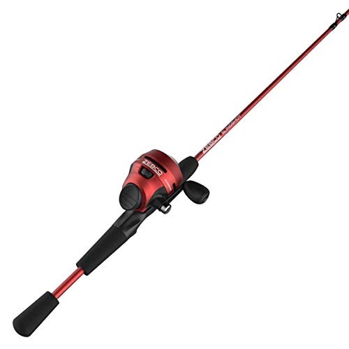 Zebco Slingshot Spincast Fishing Rod Reel Combo 5'6 Red Easy to Use | eBay
