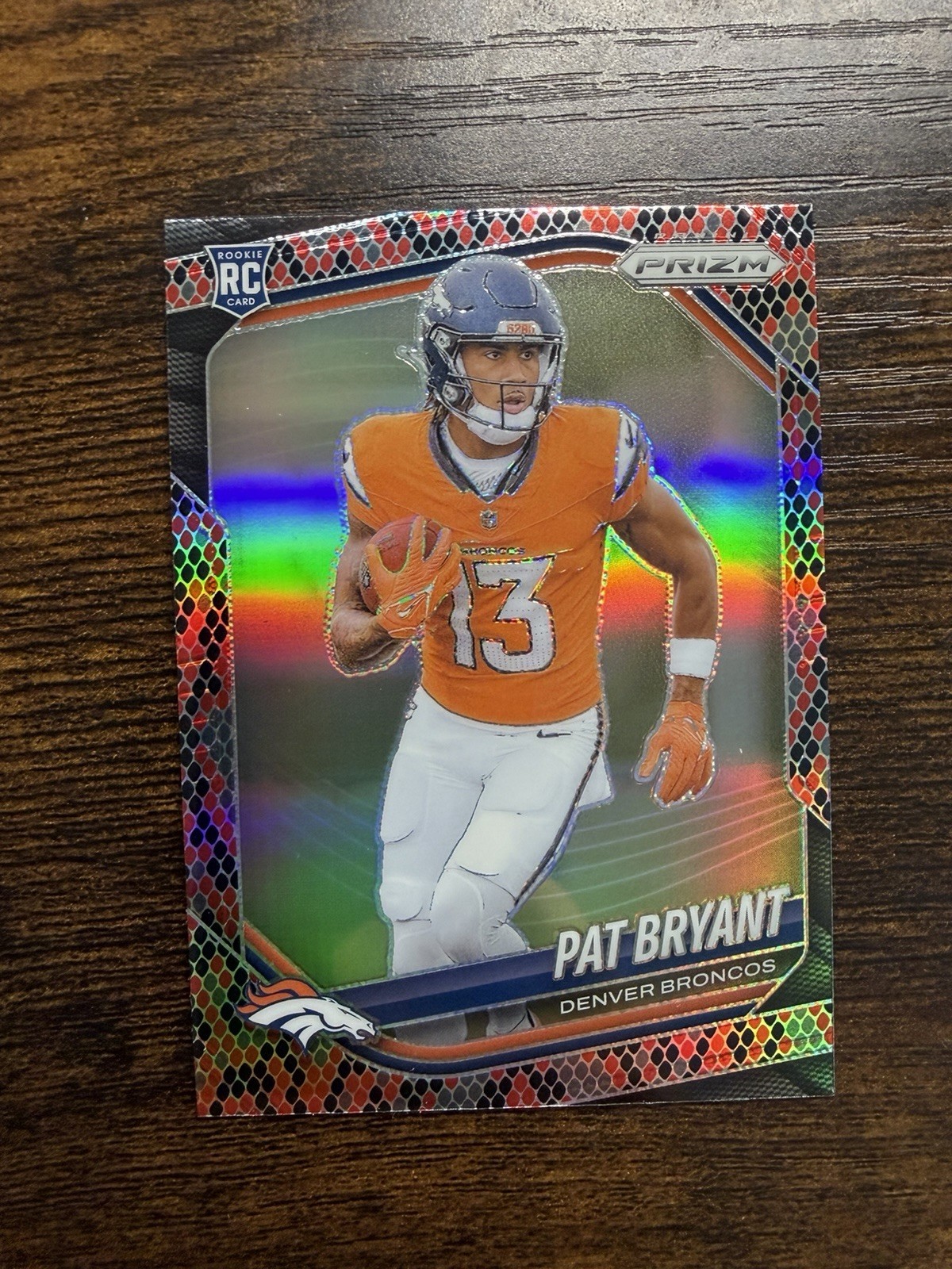 2025 Panini Prizm #366 - Pat Bryant - Snakeskin Denver Broncos (RC) SSP