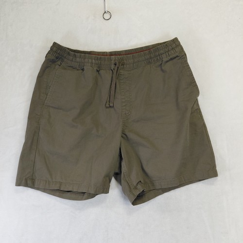 Vans, Vans Mens Range Elastic Relaxed Fit Shorts Large Olive Green Drawstring Chino