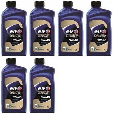 6l ELF Evolution Full-Tech LSX 5W-40 Motoröl ACEA C3 SN/CF VW 505.01 Porsche A40