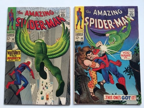 Amazing Spider-man Marvel Silver  Age (1967) Comic Lot of  2 Issues  #48 49  VG