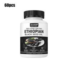 New Ethiopian Black Seed Oil Softgels 4.64 Thymoquinone Gluten-Free 60 Capsules
