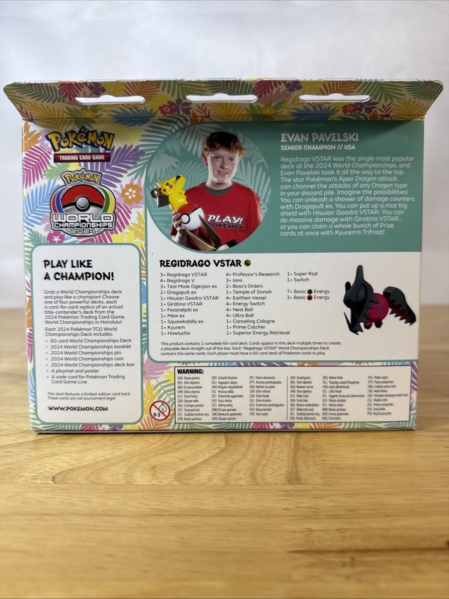 2024 pokmon trading card game world championships deck regidrago vstar Pokmon Cards - 2024 World Championships Deck - REGIDRAGO VSTAR [Evan  Pavelski]