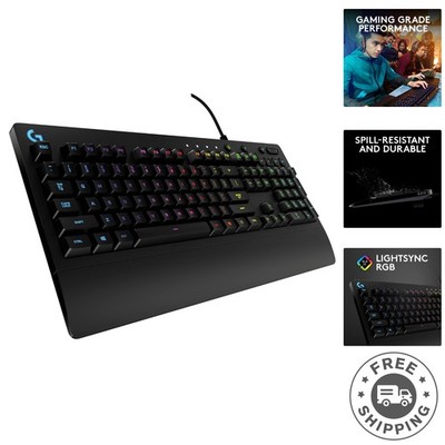 Full-Sized G213 Prodigy RGB Backlit Keyboard   Tactile Keys & Media Controls