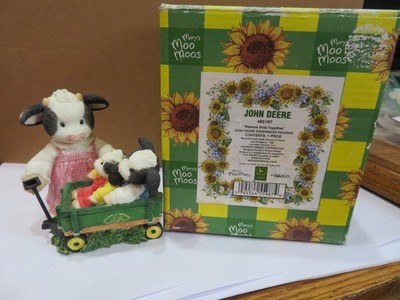 MARY'S MOO MOOS WEEEEE RIDE TOGETHER Cow Figurine JOHN DEERE 485187 NIB