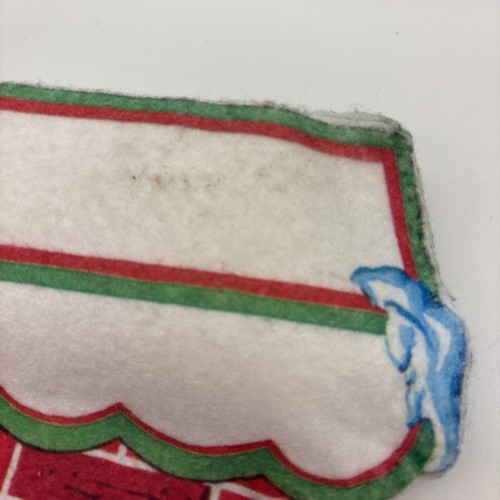 Vintage Sequin Craft Felt Stocking “Toy Shoppe” Kids Looking In Store Window MCM - Picture 7 of 12