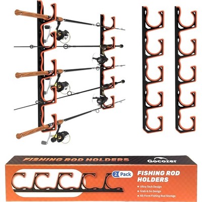 Fishing Rod Holder for Garage, H5 Wall or Ceiling Mounted Fishing Pole Holder...