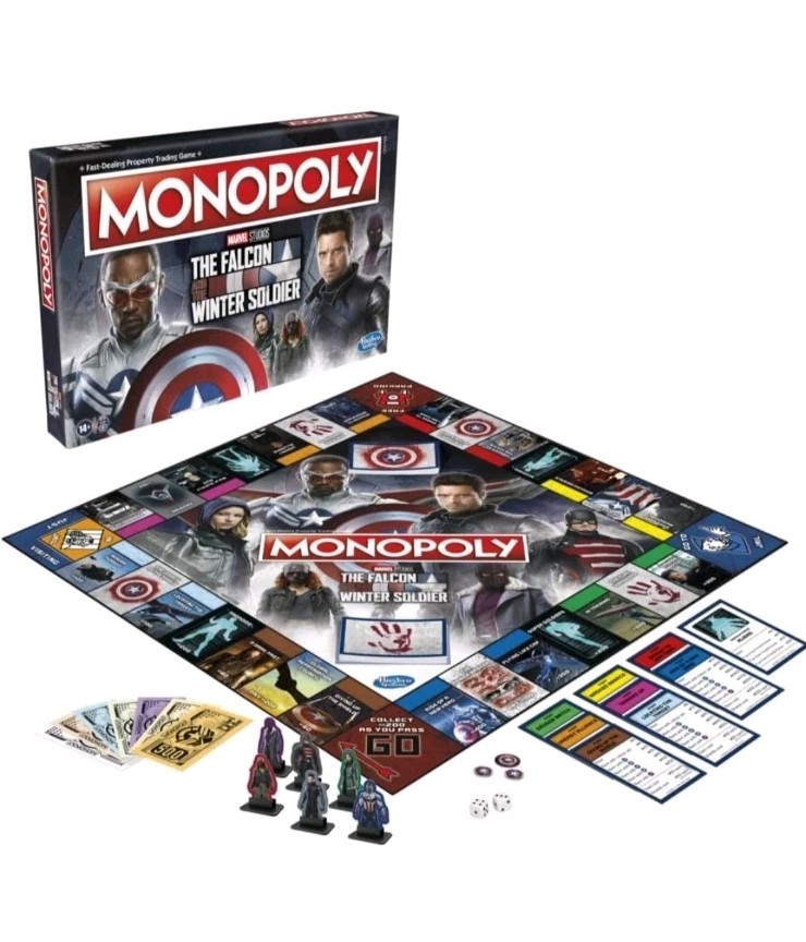 Hasbro Monopoly The Falcon and Winter Soldier Brettspiel Marvel Englisch