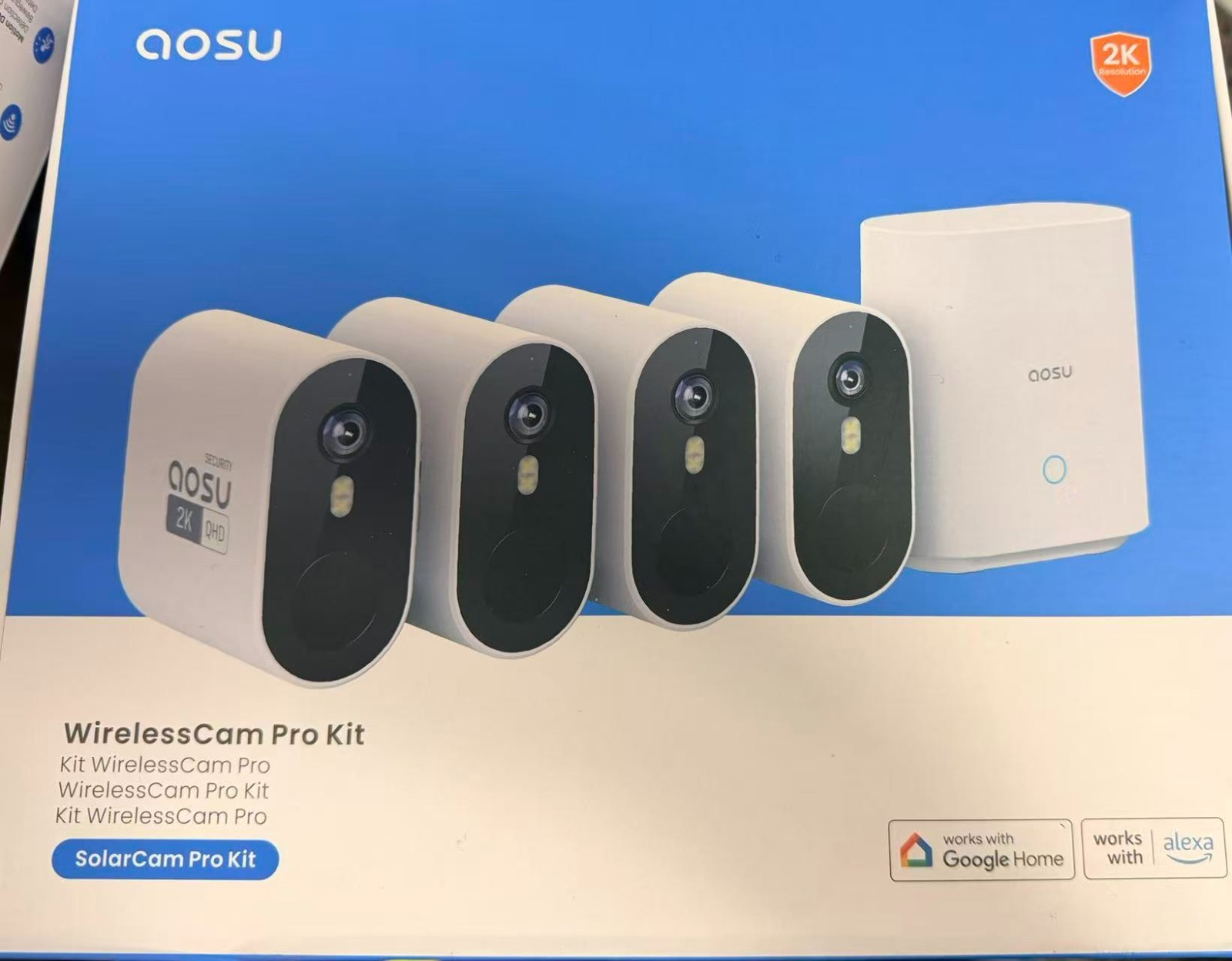 aosu Security Cameras Outdoor Wireless, 4-Cam-Kit, Battery Powered,No Subscript