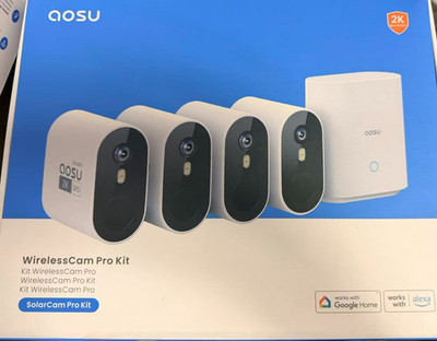aosu Security Cameras Outdoor Wireless, 4-Cam-Kit, Battery Powered,No Subscript