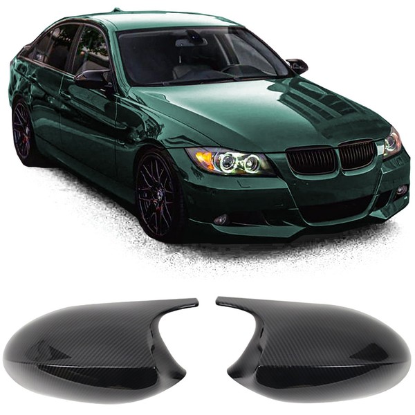 Austausch Spiegelkappen Carbon Look Passt FüR 3Er BMW E90 E91 Vorfacelift-image