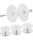 Three 2-5/8 In., Chrome Plated Hole Filler Plates For Door Knob/Deadbolt Holes — photo 1