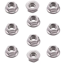 5/16-18 Serrated Flange Hex Lock Nuts, SpzcdZa 25pcs 304 Stainless Steel Serr...