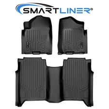 SMARTLINER Custom Fit Floor Mats 2 Row Liner Set OEM TPE 2008-2015 Nissan Titan
