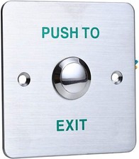 Stainless Steel Panel Door Release Out Unlock Exit Button Switch for Hollow Door