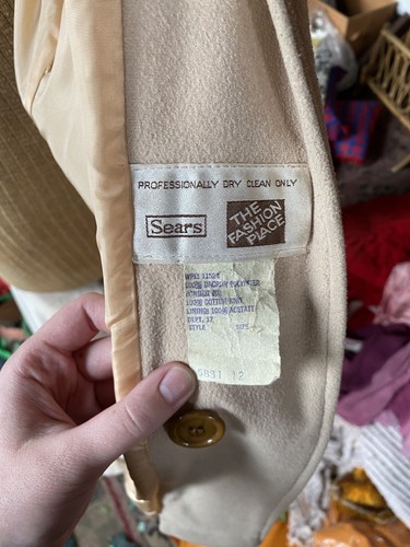Tan Sears “The Fashion Place” Coat - Picture 6 of 6
