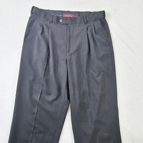 Covington Herren Anzughose W36 L29 schwarz 100% Polyester Bundfalten Business - Bild 3 von 10