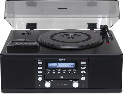 TEAC CD Recorder w/Turntable/Cassette Player LP-R550USB-B