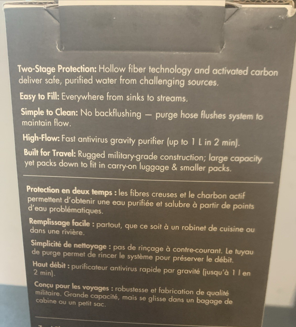 MSR Guardian Gravity Purifier Water Purifier Camping 10L Emergencies New in Box