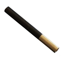 3" Brass Pipe-One Hitter Pipe-Ebony Wood Heat Cover-Designed for 4" Dugouts