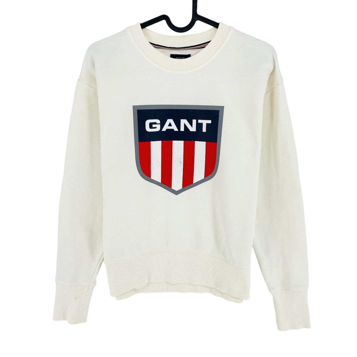 Gant Pullunder Damen Creme Gant Pulli GANT Beige Retro Schild