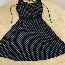 Old Navy Womens Black Striped Scoop Neck Sleeveless Sheath Dress Size XS