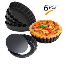 PRECORN Mini Stampo per Torta Set 6 Pezzi, 10 cm Antiaderente con Fondo di Sollevamento, Accessori Inclusi