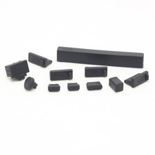 Anti-Dust Plug Cover for Raspberry Pi 5 4B GPIO USB TYPE-C Micro HDMI RJ45 Black