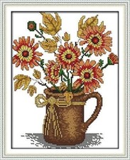 Happy Forever 11CT Stamped Cross Stitch, H400 Autumn, Size 11''x13''