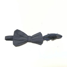 Kids Bow Tie Pleated Striped Adjustable Blue One Size Dressy Church