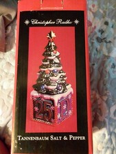 Vintage Chrismas tree CHRISTOPHER RADKO SALT PEPPER SHAKERS RARE TANNENBAUM New