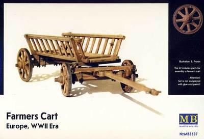 MB MasterBox - Farmers Cart Europe Bauernwagen Heuwagen 1:35 Modell-Bausatz