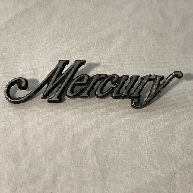 Vintage Mercury Script Car Emblem Logo Metal eBay