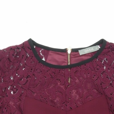 Oasis Women's Purple Lace Sheath Dress Size 12 | eBay