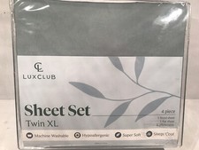 LuxClub Twin XL Sheets Set Twin Bed Sheets 4 PC Deep 18" Tree Moss Green NEW