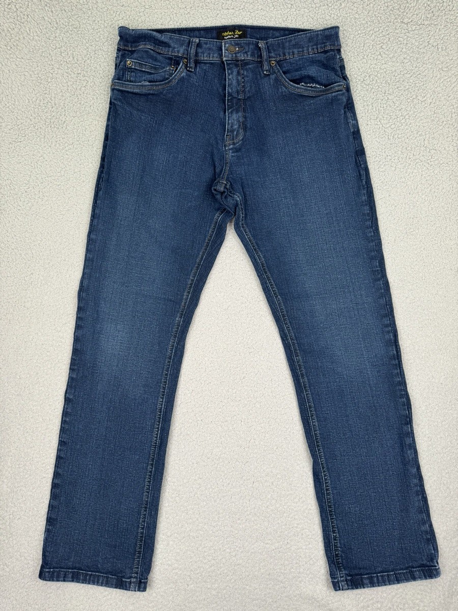 Urban Star Jeans Men's 36 x 32 Blue Estilo Regular Fit Straight Flex Denim  Pants