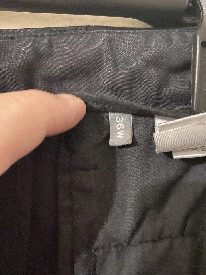 Pantalones cortos de golf Ashworth negros para hombre mezcla de algodón frente plano cintura 36 Foto 4 de 4