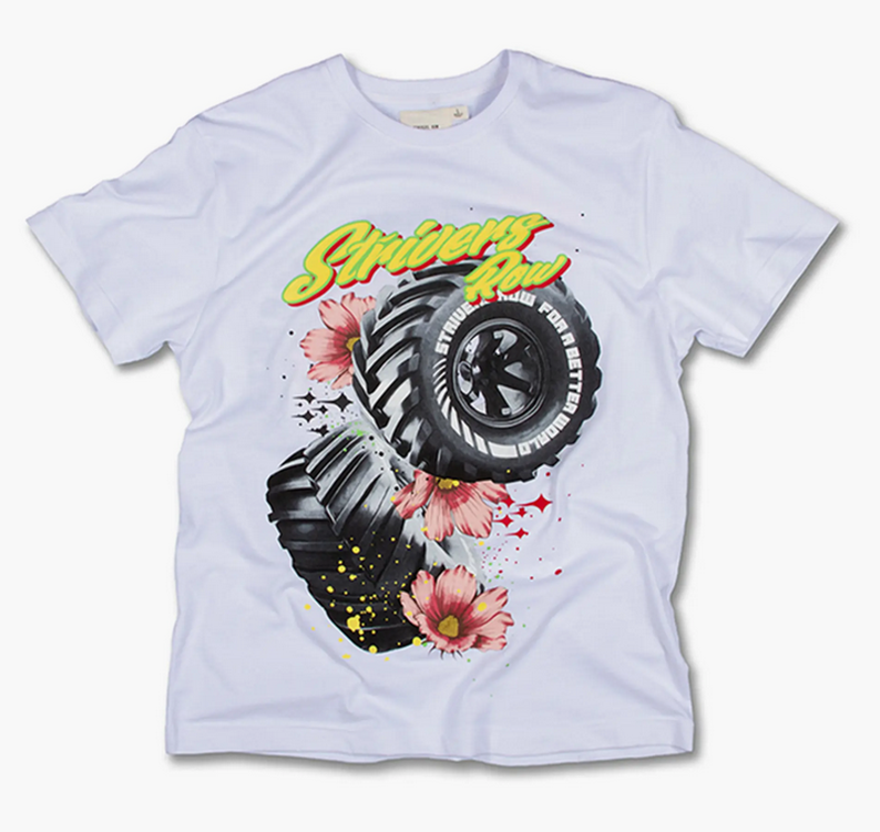 FILA T shirt grafica ciclone STRIVERS ROW bianca candeggina nuova con etichetta $60