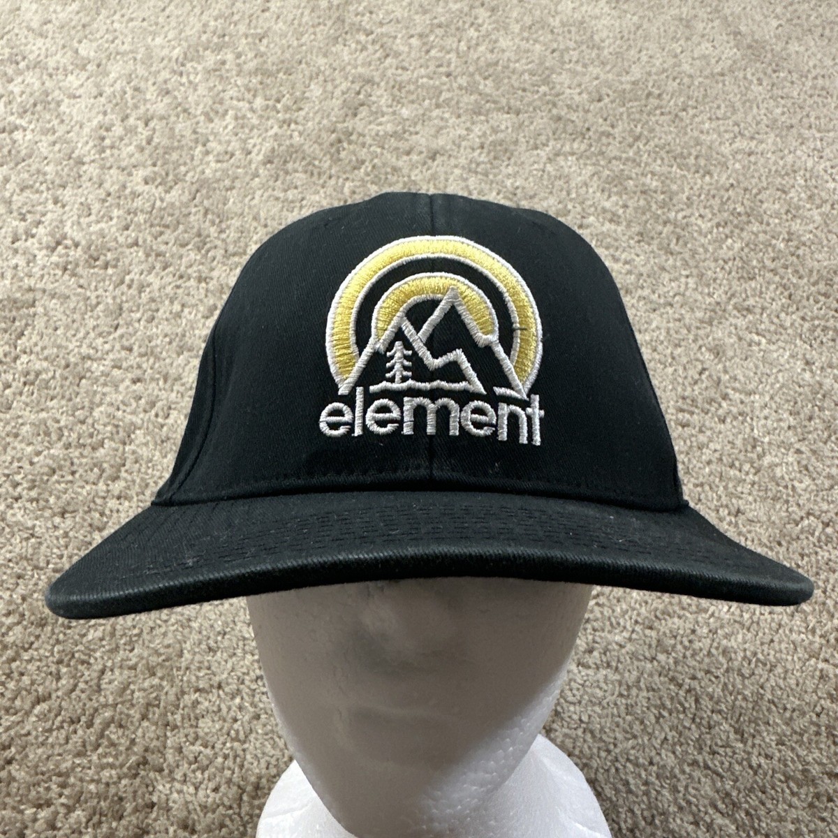 Element Hat Cap Adult Adjustable Black One Size Snapback Logo Skateboarding  Mens